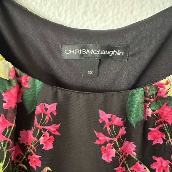 Floral Black Midi Dress - Picture 4 of 9